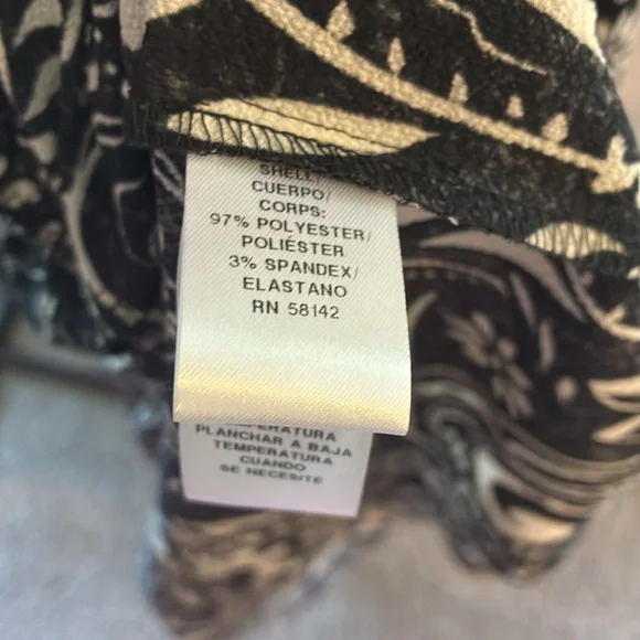 NWT Dress HAWAIIAN PAISLEY Crepe Split Ruffle Neck Maxi Dress Black Sleeveless - Picture 6 of 15